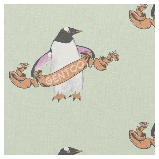 Gentoo penguin fabric