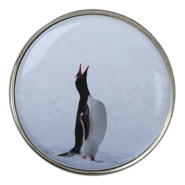 Gentoo penguin golf ball marker (Front)