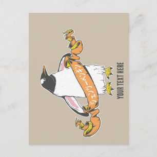Gentoo penguin Japanese writing Kanji Postcard