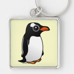 Cute Gentoo Penguin Premium Square Keychain