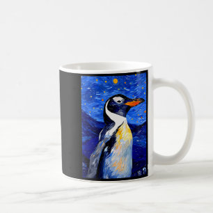 Gentoo Penguin Starry Night Painting Men Women Kid Coffee Mug