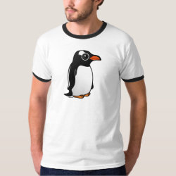 Cute Gentoo Penguin Men's Basic Ringer T-Shirt