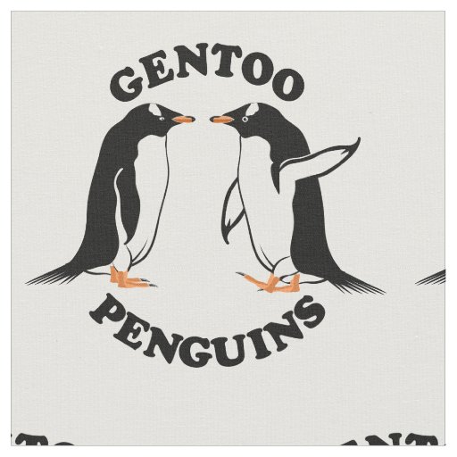Gentoo Penguins Fabric