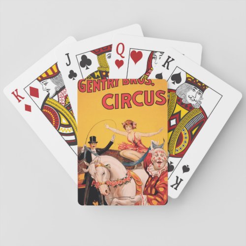 Gentry Bros Circus Poker Cards