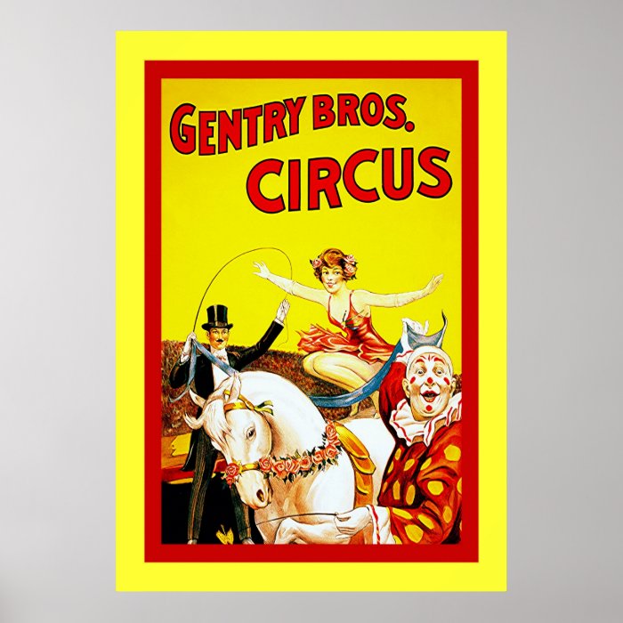 Gentry Bros Circus Poster