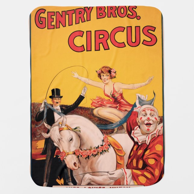 Gentry Bros. Circus Swaddle Blanket (Front)