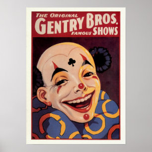 Gentry Bros. Vintage Circus Poster