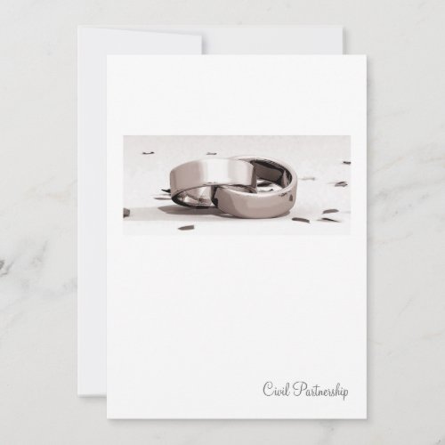 Gents Entwined Rings Blc- Civil Partnership Invite