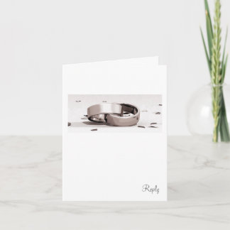 Gents Entwined Rings BLK - Reply Card