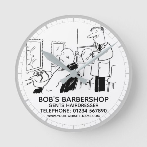 Gents Hairdresser and Barbershop Round Clock