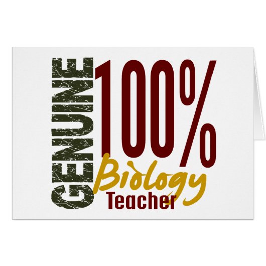 Genuine Biology Teacher Cards (Front Horizontal)