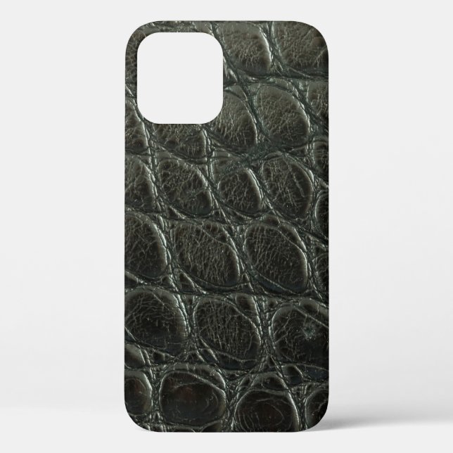 Genuine black alligator leather texture, close up  Case-Mate iPhone case (Back)