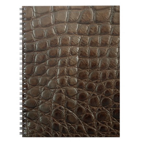 Genuine brown alligator leather close up to show  notebook