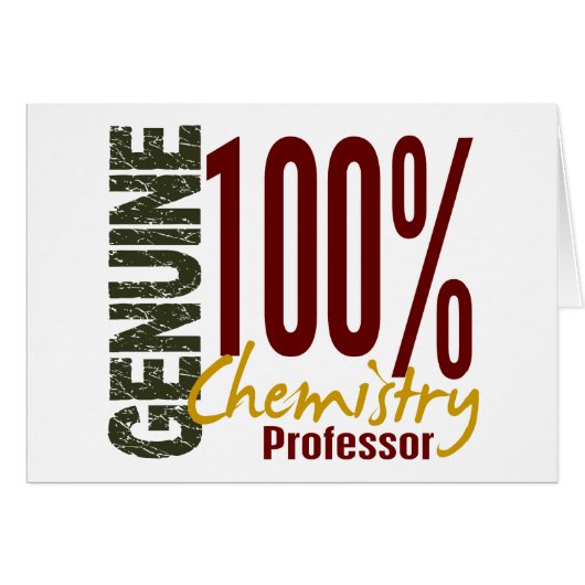 Genuine Chemistry Professor Cards (Front Horizontal)