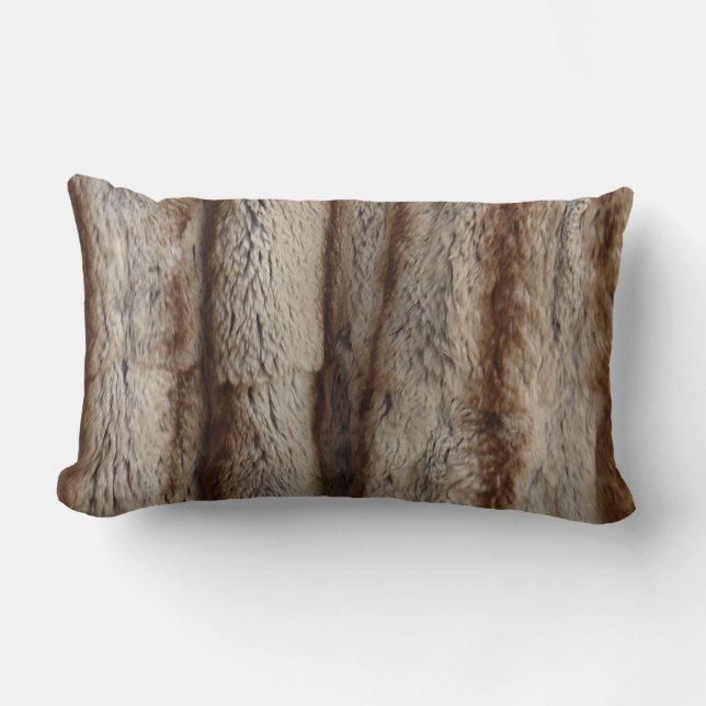 GENUINE CHINCHILLA FUR  LUMBAR PILLOW (Front)