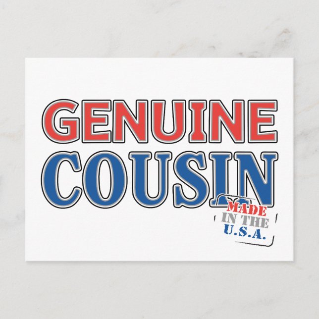 Genuine Cousin Postcard (Front)