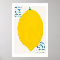 Genuine David Shrigley poster: When Life Gives You