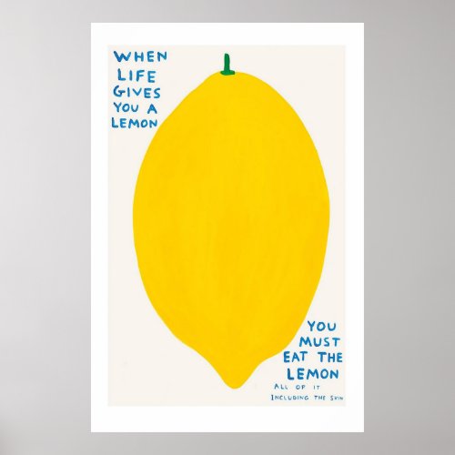 Genuine David Shrigley poster When Life Gives You Poster