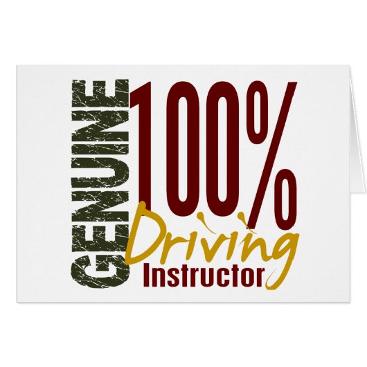 Genuine Driving Instructor Cards (Front Horizontal)