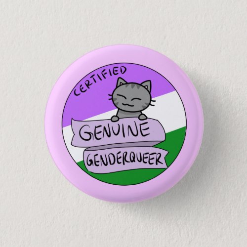 Genuine Genderqueer Button