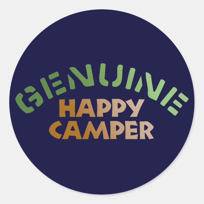 Genuine Happy Camper Stickers