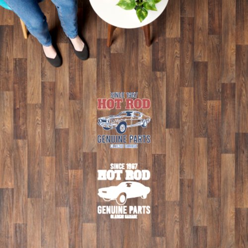 Genuine hot rod classic car floor decals