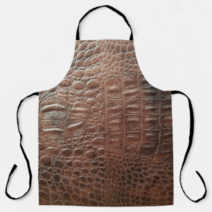Genuine leather texture backgroundr close-up, embo apron
