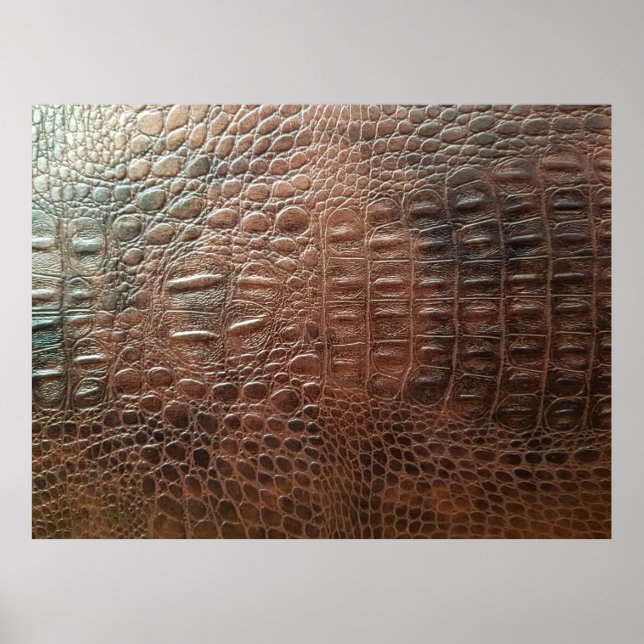 Genuine leather texture backgroundr close-up, embo poster (Front)