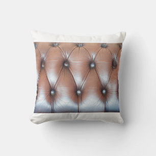 Genuine leather upholstery background, luxury dec throw pillow