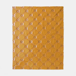 Genuine leather upholstery: decorative motif. fleece blanket
