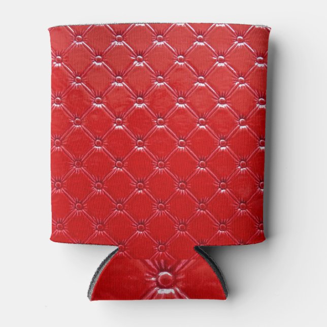 Genuine Leather Upholstery: Versatile Decor Can Cooler (Front)