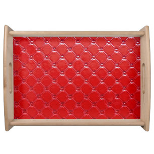 Genuine Leather Upholstery: Versatile Decor Serving Tray