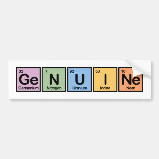 Genuine made of Elements Bumper Sticker