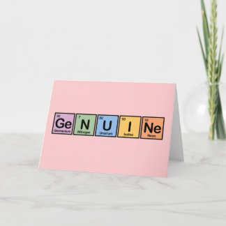 Genuine made of Elements Card