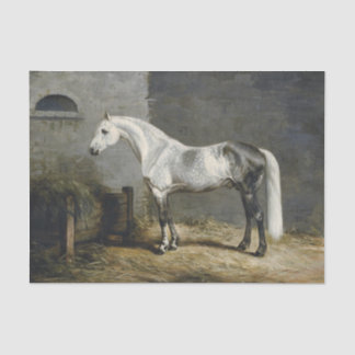 Genuine (Not AI) Dapple Gray Horse Painting Tissue Paper