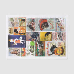Genuine (not AI) Victorian Ads with Cats Collage Tissue Paper