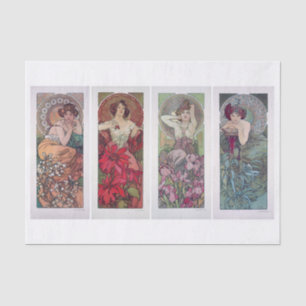 Genuine (not AI) Vintage Art Nouveau Art by Mucha Tissue Paper