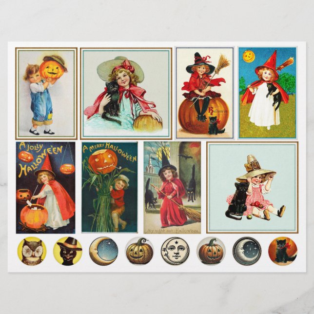 Genuine (not AI) Vintage Halloween Children (Front)