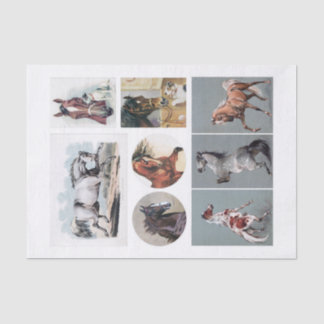 Genuine (not AI) Vintage Horse Ephemera Fussy Cuts Tissue Paper