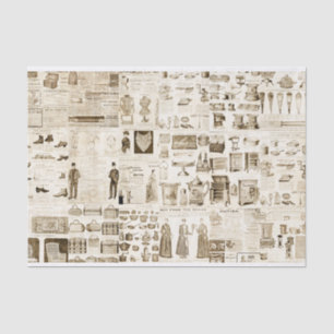 Genuine (not AI) Vintage Victorian Catalog Page Tissue Paper