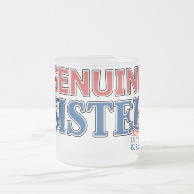 Genuine Sister Frosted Glass Coffee Mug