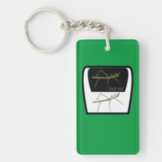 Genuine Wood Acrylic Lake Keychain