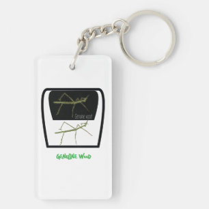 Genuine Wood Acrylic Lake Keychain