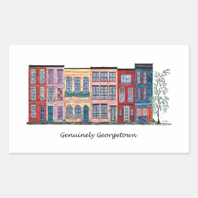 Genuinely Georgetown Rectangular Sticker (Front)