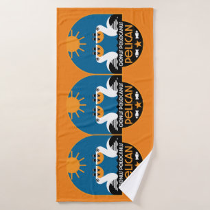 Genus Pelecanus Bird Art Bath Towel