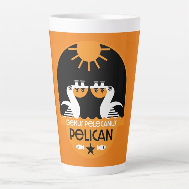 Genus Pelecanus Bird Art   Latte Mug (Front)