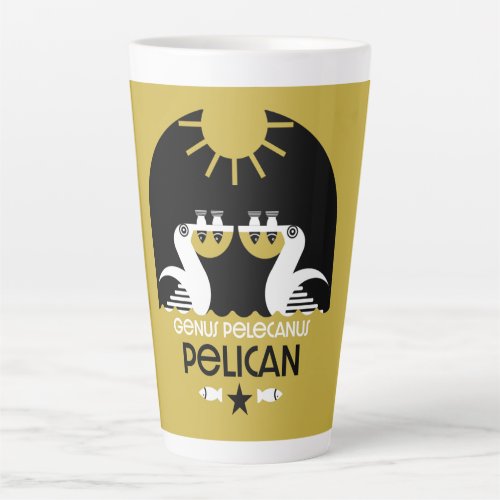 Genus Pelecanus Bird Art    Latte Mug