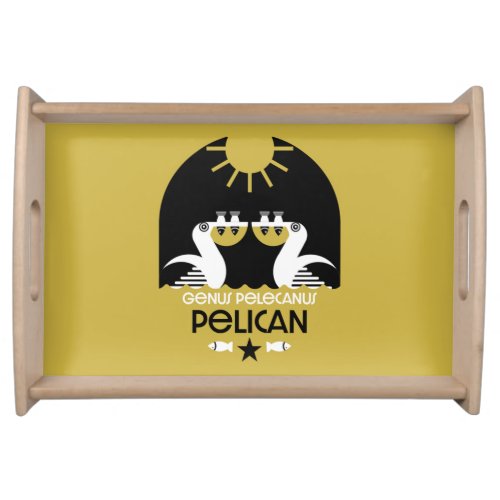 Genus Pelecanus Bird Art    Serving Tray