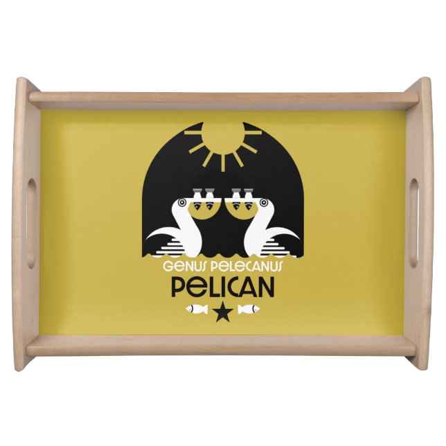 Genus Pelecanus Bird Art    Serving Tray (Front)