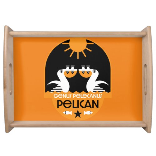 Genus Pelecanus Bird Art      Serving Tray